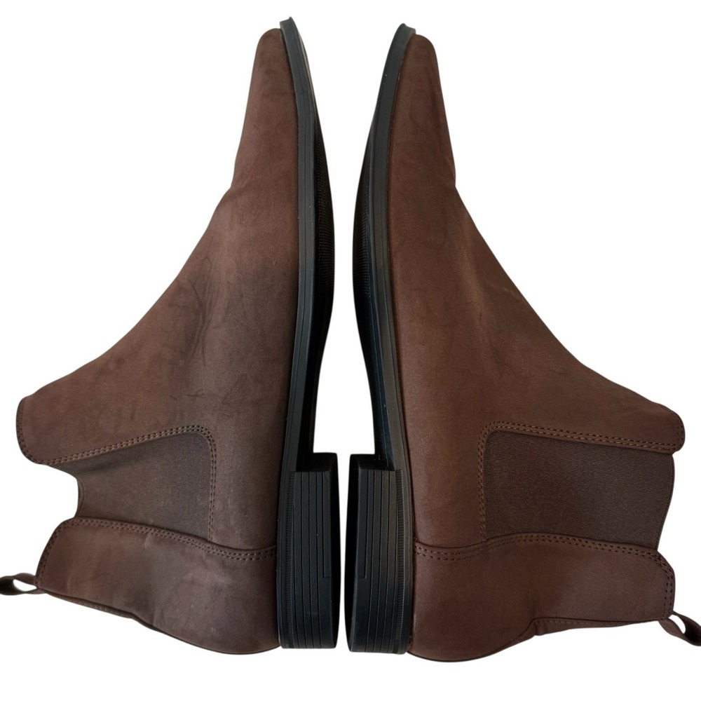ASOS Design Chelsea Slip on Boots In Brown Suede Size 15 - Picture 7 of 10